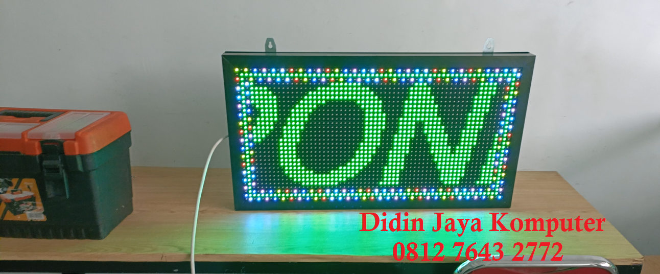<p>running text yang menggunakann led RGB ukuran 36x68cm&nbsp;untuk Pondok Pesantren Al Islah Dlopo. running text jenis ini biasanya disebut juga dengan running text <em>full colour</em>. running text <em>full colour</em> memiliki tampilan yang warna-warni sehingga bisa menarik perhatian banyak orang.&nbsp;</p>